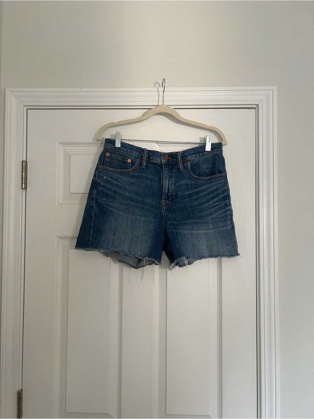 Madewell Dark Blue Cutoff Denim Shorts